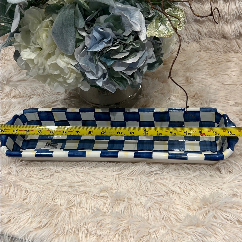 MacKenzie-Childs Royal Check Baguette Dish - Picture 6 of 7